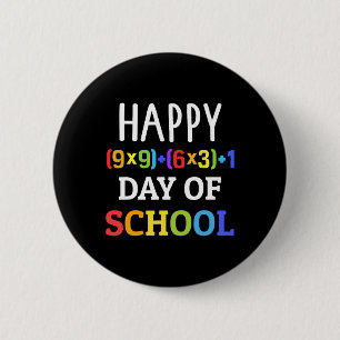 100th Day Of School With Math Formula For 100 Days 2 Inch Round Button