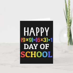 100th Day Of School With Math Formula For 100 Days Card
