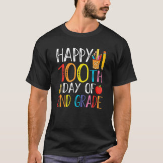 100th Day of Second Grade Teachers Kids 100 Days o T-Shirt