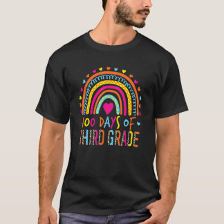 100th Day Of Third Grade School Rainbow 100 Days S T-Shirt