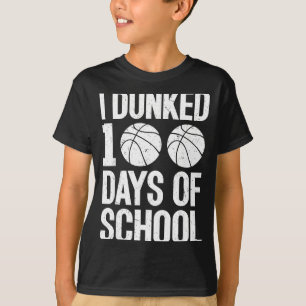 100Th day school i dunked retro basketball teacher T-Shirt