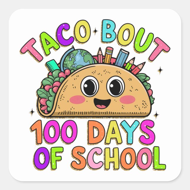 100th Day School Sticker (Front)