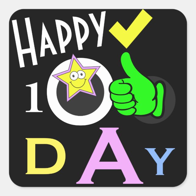 100th Day School Sticker - SRF (Front)