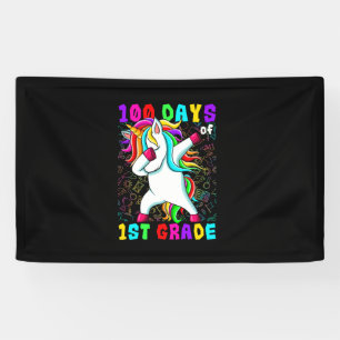 100th Day School Unicorn 100 Days of 1st Grade Sch Banner