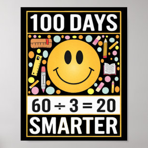 100th Day Smarter. Kids  Poster