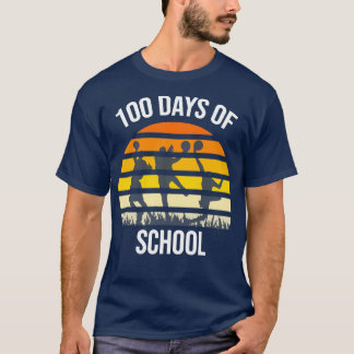 100th Day Student Boys Girls Basketball 100 Days O T-Shirt