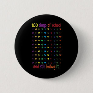 100th Day Student Girls Kids Gift 100 Days Of Scho 2 Inch Round Button