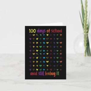 100th Day Student Girls Kids Gift 100 Days Of Scho Card