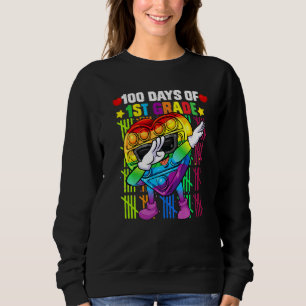 100th Days Of 1st Grade Dabbing Colourful Fidget T Sweatshirt