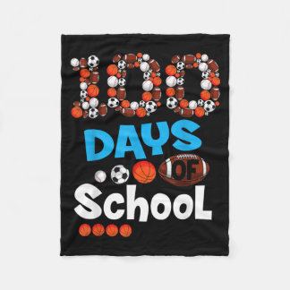 100th Days Of School Fleece Blanket
