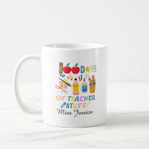 100th days of teacher stuff, 100th days at school coffee mug