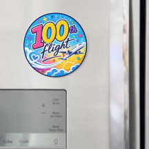100th flight colourful airplane travel souvenir