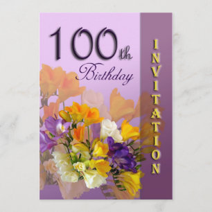 100th Invitation de fête d'anniversaire