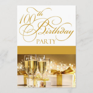 100th Invitation personnalisée de fête