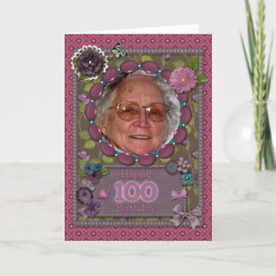 100th Photo card for a birthday
