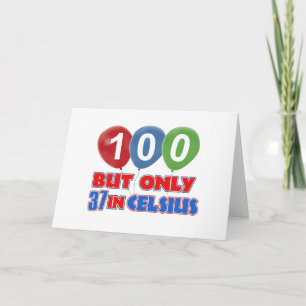 100th year birthday designs card