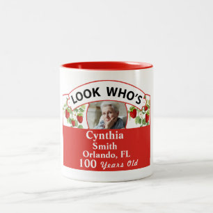 100th Year Old Cute Red Strawberry Mug
