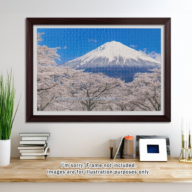 [1014] Mt.Fuji – A White Peak Floating in Blossoms Jigsaw Puzzle (An image of a puzzle displayed in a bright and open room. // 明るく風通しの良い部屋を飾ったときのイメージ)