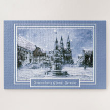 1014 pieces Braunschweig Church Winter Snowy