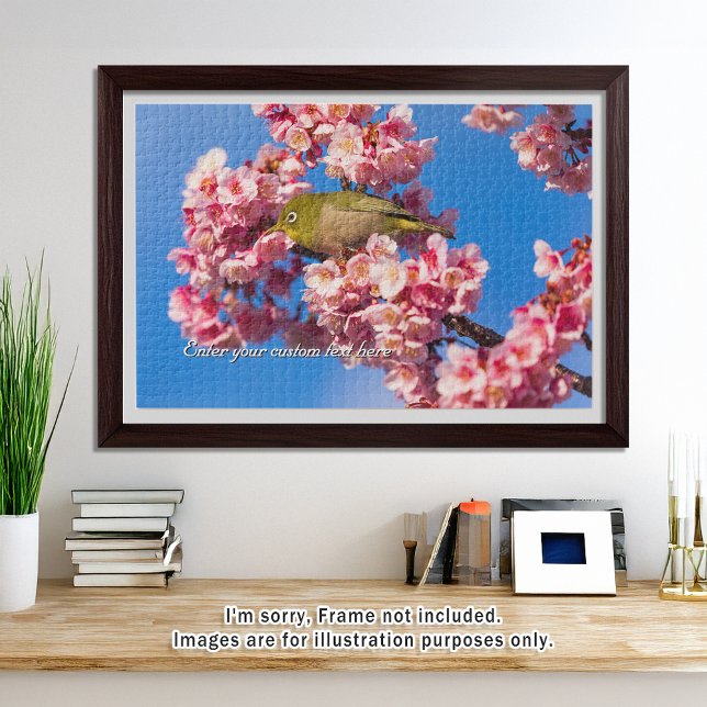 [1014] Spring Messenger – Mejiro and Atami Sakura Jigsaw Puzzle (An image of a puzzle displayed in a bright and open room. // 明るく風通しの良い部屋を飾ったときのイメージ)