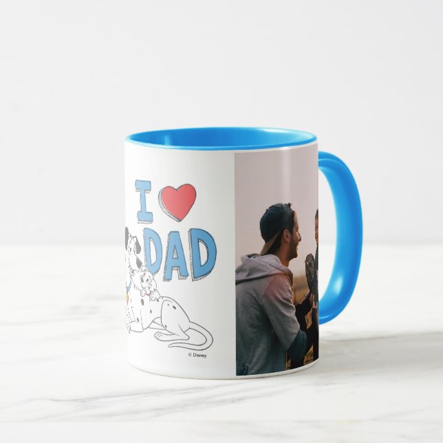 101 Dalmations - I Love Dad Photo Mug (Front Right)