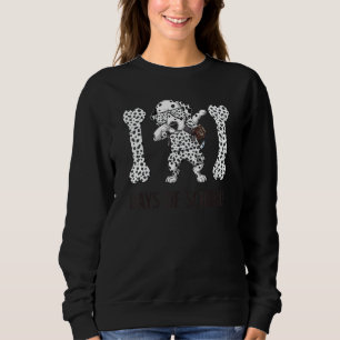 101 Days Of School Dalmatian Dabbing Dog Teachers  Sweatshirt