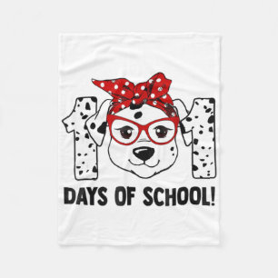 101 Days Of School Dalmatian Dog Teachers Kids Gif Fleece Blanket