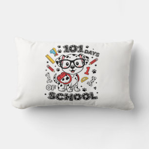 101 Days of School Dalmatian Lumbar Pillow