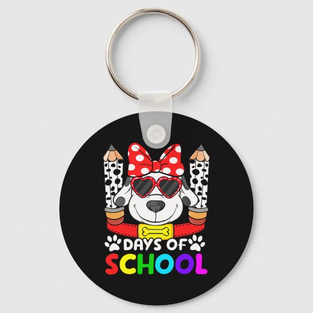 101 Days Of School Teacher Student 100 Days Smarte Keychain (Front)