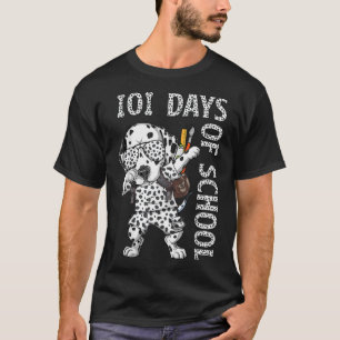 101 Days School Dabbing Dalmatian Dog Teachers Kid T-Shirt