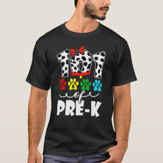 101 Days School Pre K Dog 100 Days Smarter Student T-Shirt