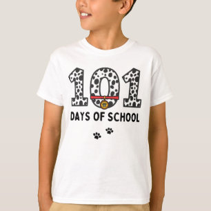 101 Jours d'école Chien Dalmatien Funny T-shirt