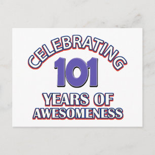 101 year gift designs postcard