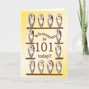 101e anniversaire, Carte des chouettes curieux.