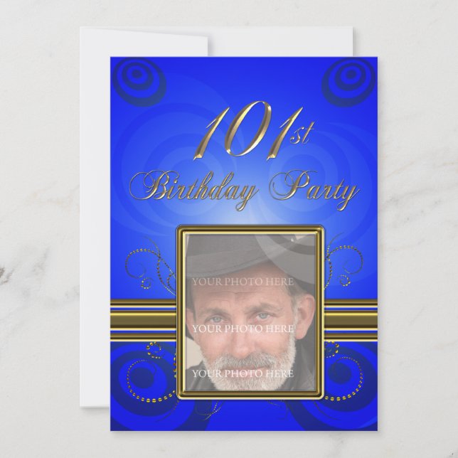 101e fête d'anniversaire Invitation (Devant)