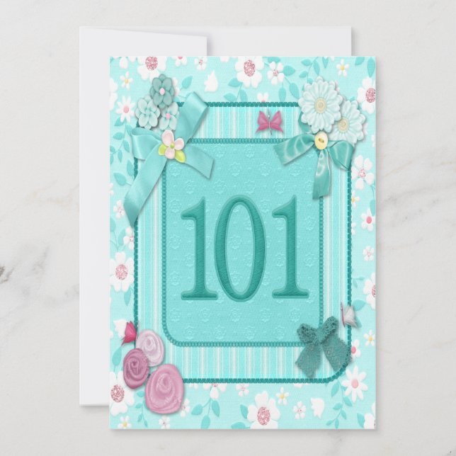 101e invitation de fête d'anniversaire (Devant)