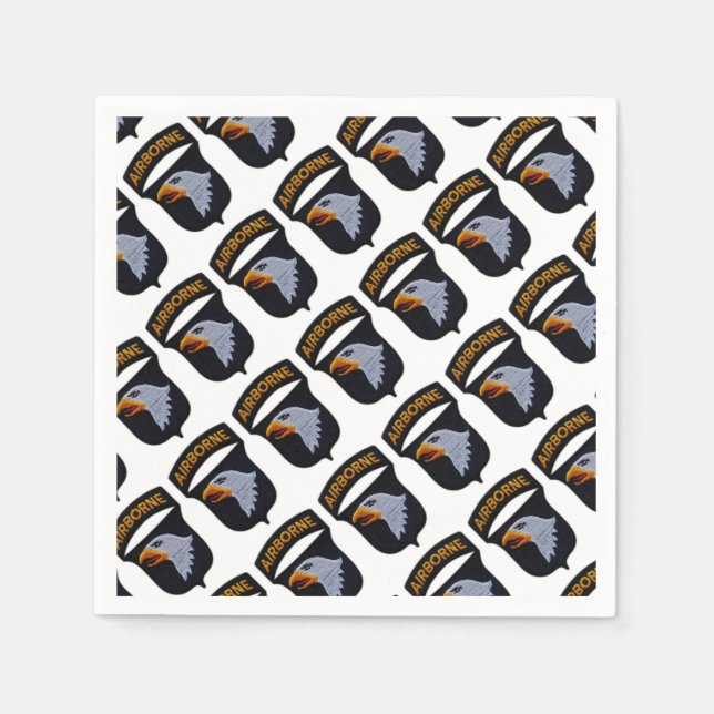 101st ABN Airborne Division Screaming Eagles Vets Napkin (Front)