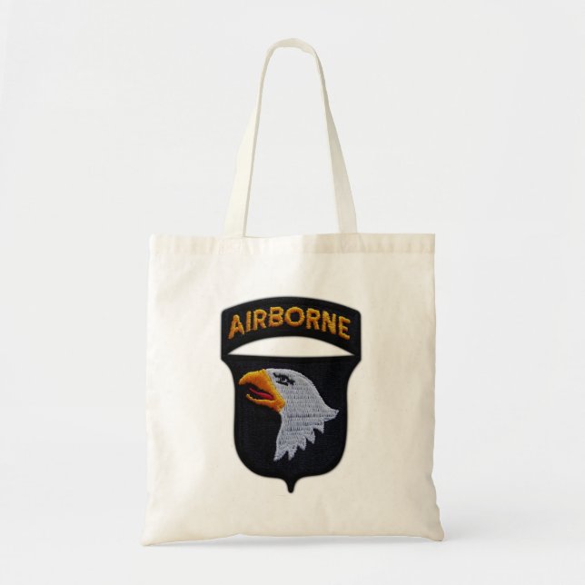 101st ABN Airborne Screaming Eagles Veterans LRRP Tote Bag (Front)