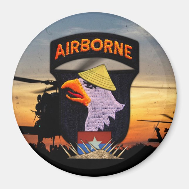 101st ABN Airborne Screaming Eagles Vietnam War Magnet (Front)