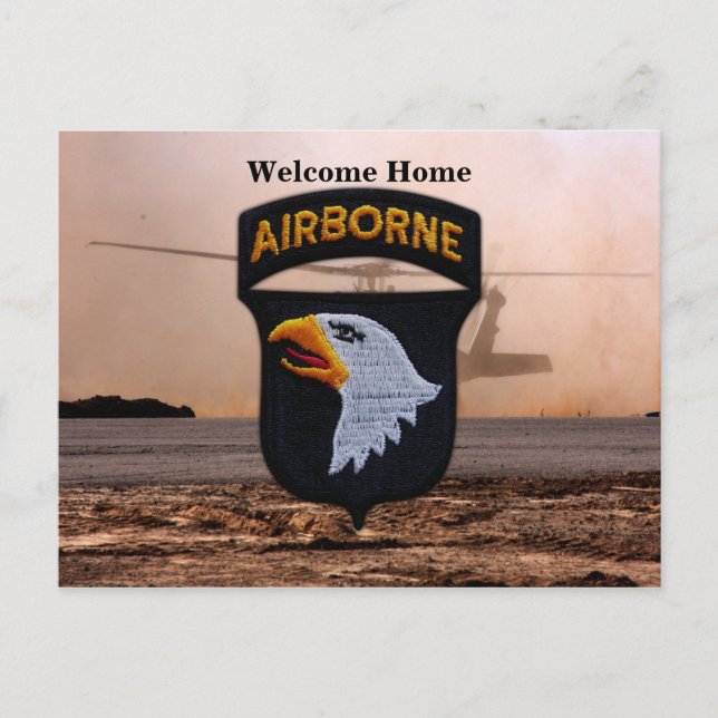 101st ABN DIV airborne division patch Postcard (Front)