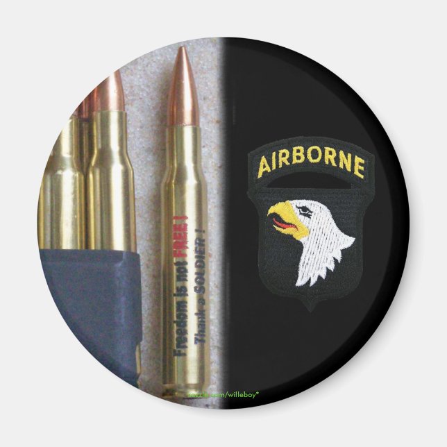 101st airborne beret flash patch iraq vet magnet (Front)