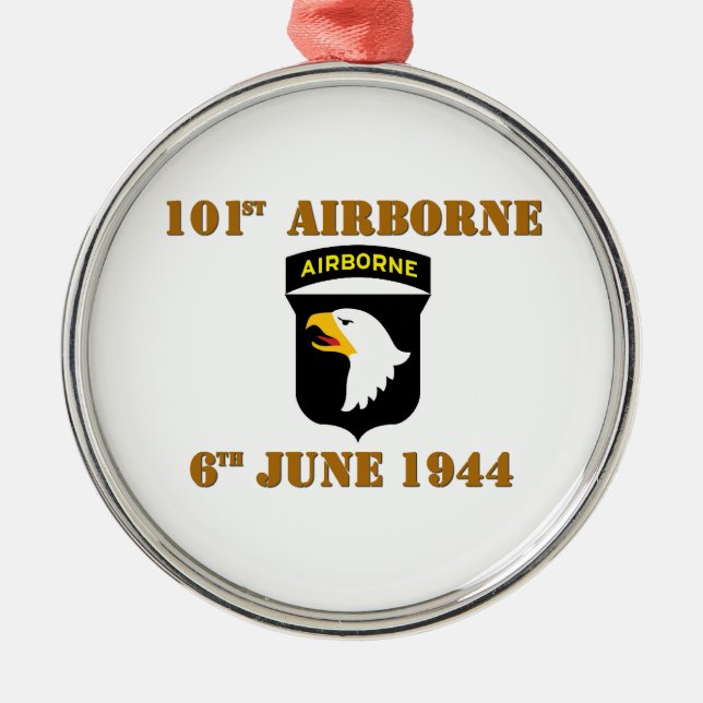 101st Airborne D-Day Normandy Metal Ornament (Front)