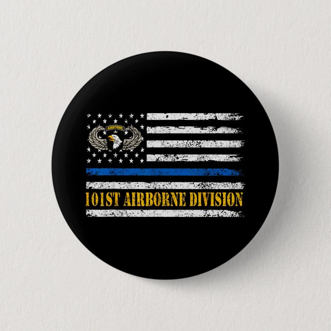 101st Airborne Di Veteran 2 Inch Round Button (Front)