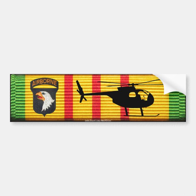 101st Airborne Div. OH-6 Loach VSM Bumper Sticker (Front)