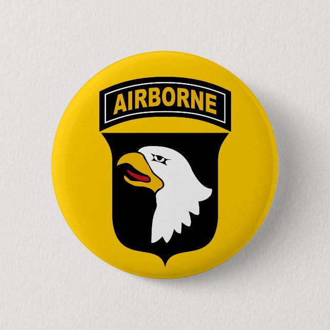 101st Airborne Division 2 Inch Round Button (Front)