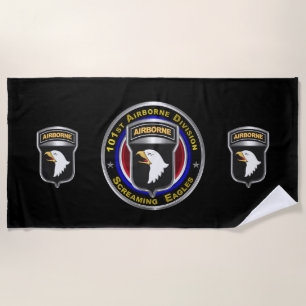 101st Airborne Division “Air Assault Ranger"  Beach Towel