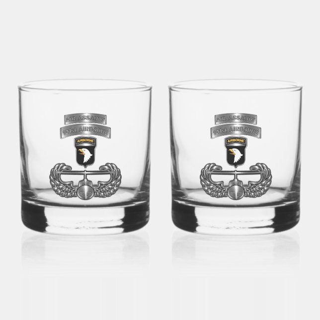 101st Airborne Division Air Assault Whiskey Glass (Front)