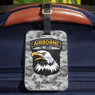 101st Airborne Division Camouflage Customizable Luggage Tag