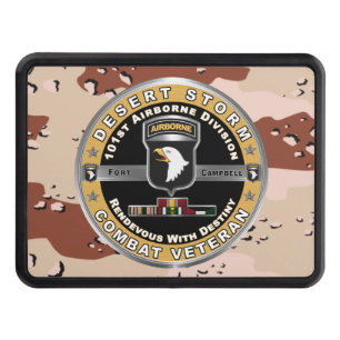 101st Airborne Division Desert Storm Veteran  Trailer Hitch Cover