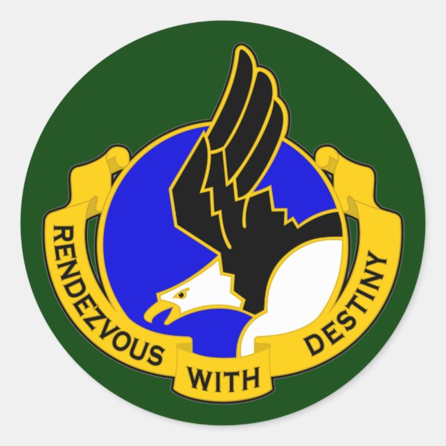 101st Airborne Division DUI Classic Round Sticker (Front)